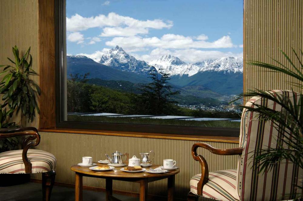 Imagem da vista de um dos quartos do Hotel Las Hayas Ushuaia Resort - Onde ficar em Ushuaia: dicas de hotéis